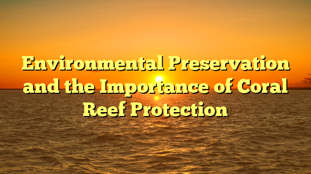 Environmental Preservation and the Importance of Coral Reef Protection
