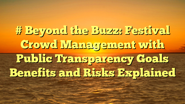 # Beyond the Buzz: Festival Crowd Management with Public Transparency Goals Benefits and Risks Explained